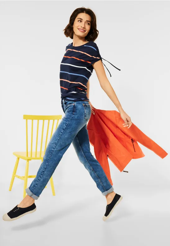Shirt met gestreept patroon deep blue