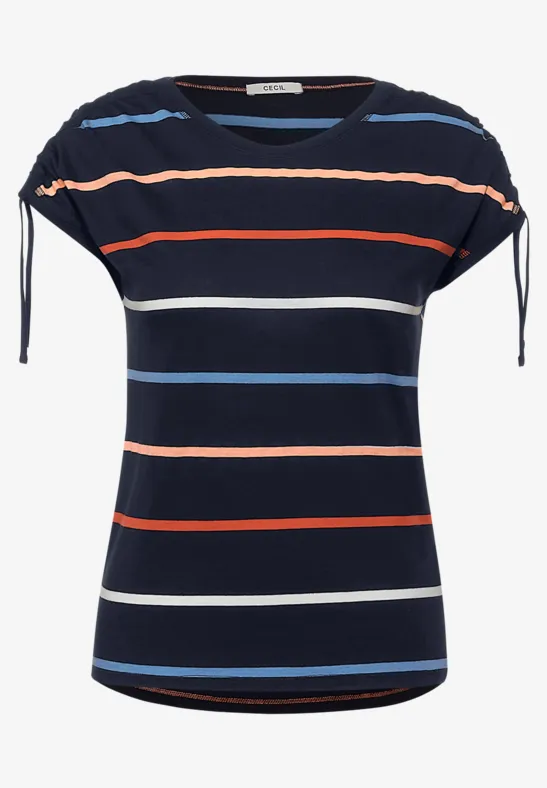 Shirt met gestreept patroon deep blue