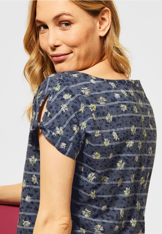 T-shirt avec aspect Burn-Out deep blue