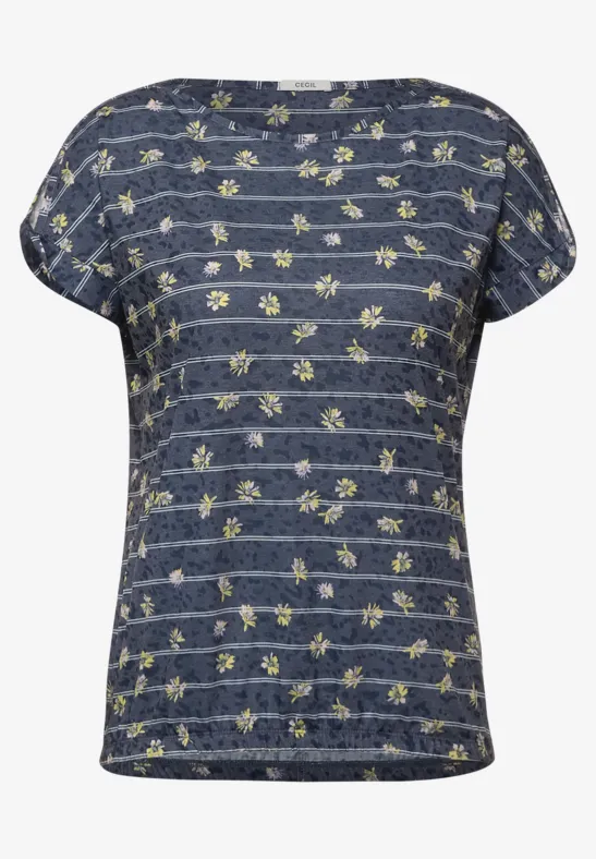 T-shirt avec aspect Burn-Out deep blue
