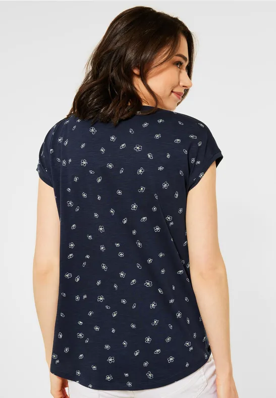 T-Shirt mit Minimal Print deep blue