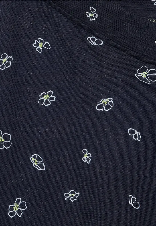 T-Shirt mit Minimal Print deep blue