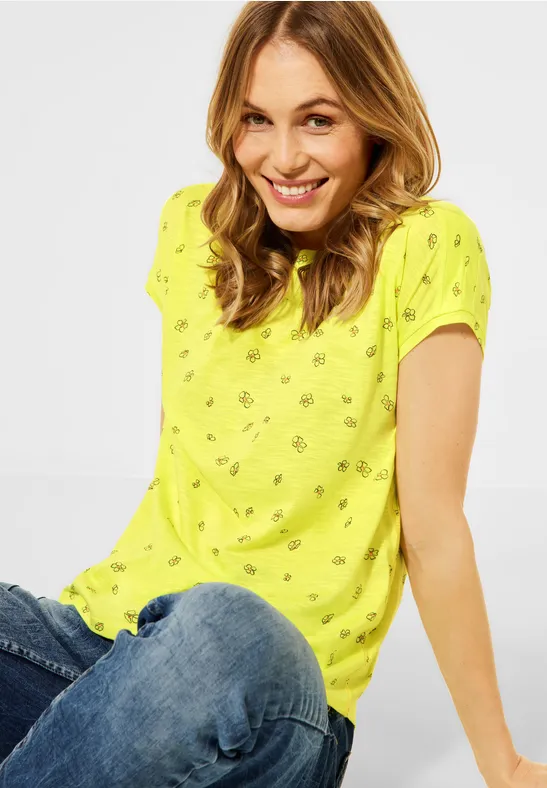 Shirt met minimalistisch patroon sunny lime