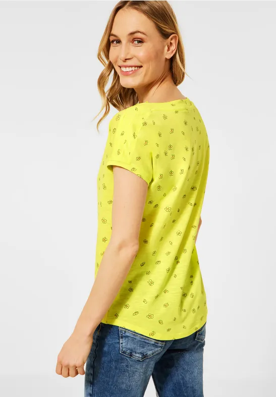 Shirt met minimalistisch patroon sunny lime