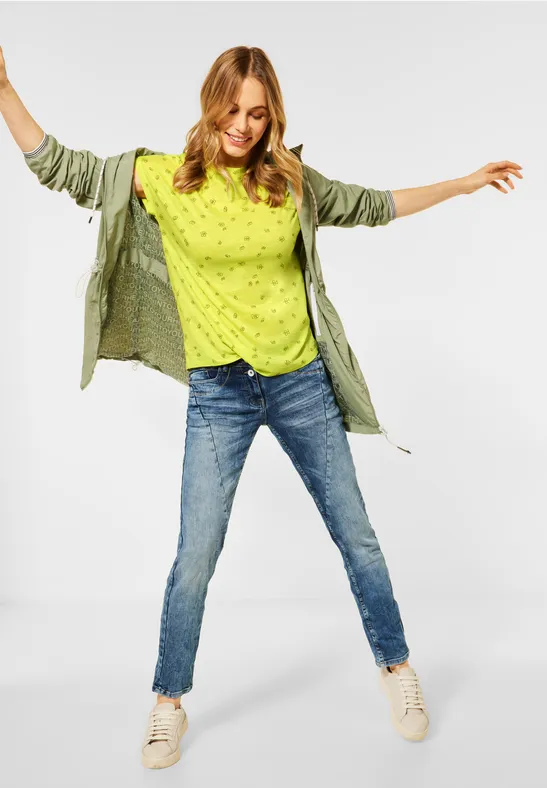 Shirt met minimalistisch patroon sunny lime