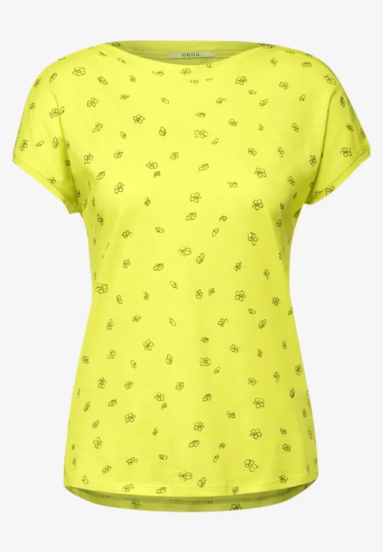 Shirt met minimalistisch patroon sunny lime