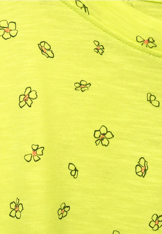 Shirt met minimalistisch patroon sunny lime