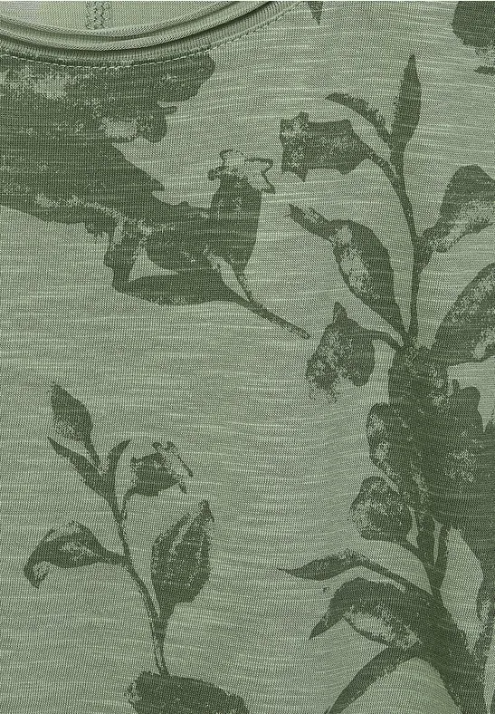 Shirt met bloemenprint urban khaki