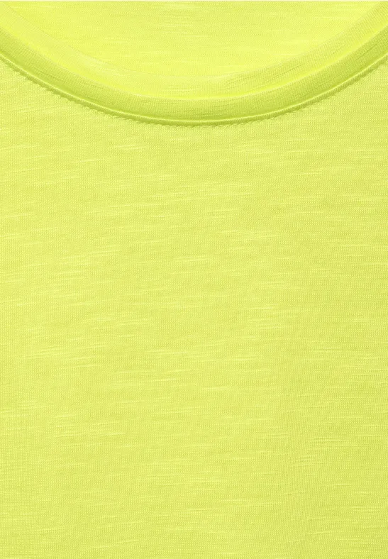 T-shirt met plooitjes sunny lime