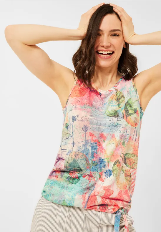 Top mit Burnout Optik fresh coral
