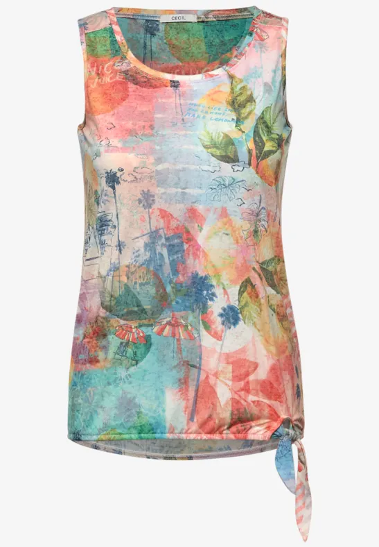 Top mit Burnout Optik fresh coral