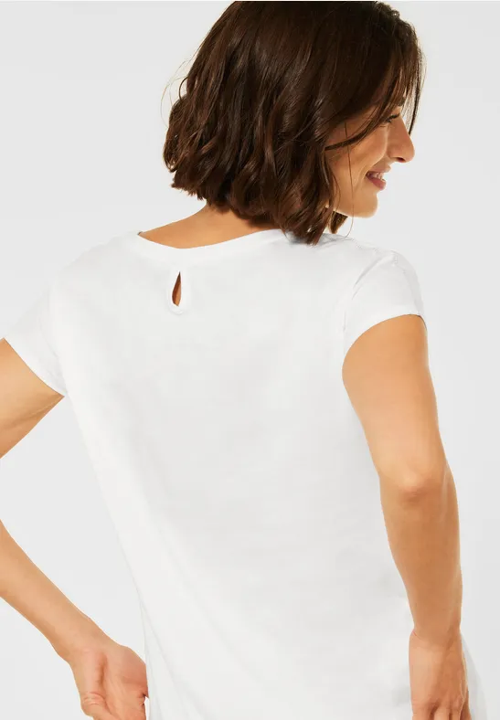 T-Shirt mit Schleifen Detail pure off white