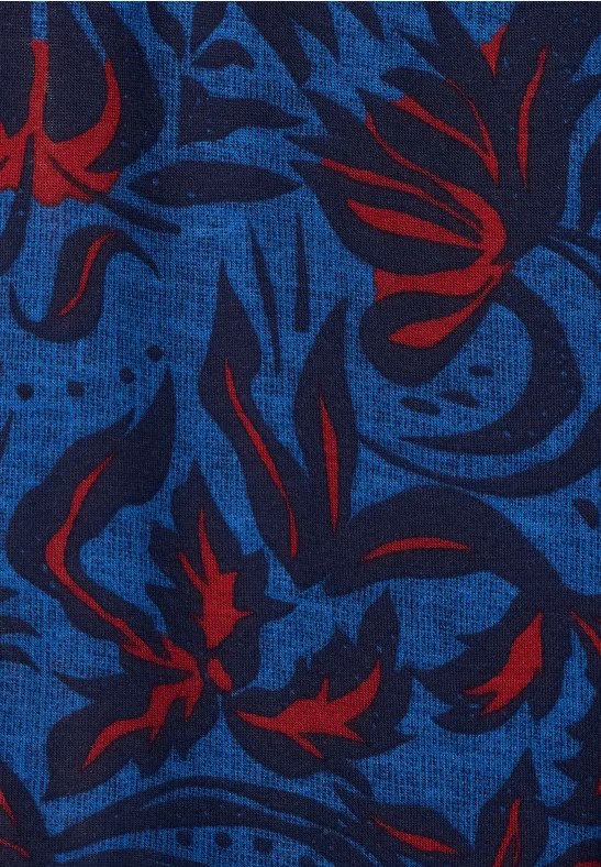 T-shirt avec imprimé à fleurs lake blue