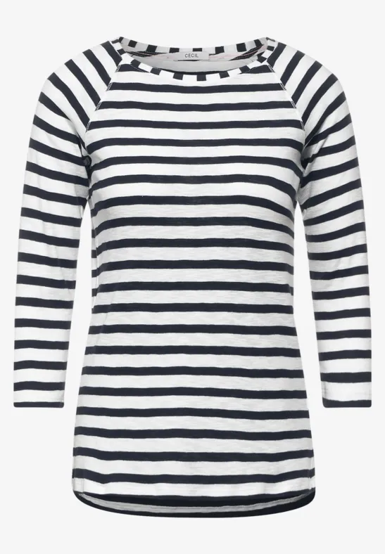 T-shirt met gestreept patroon deep blue