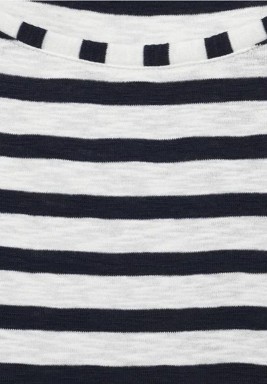T-shirt met gestreept patroon deep blue