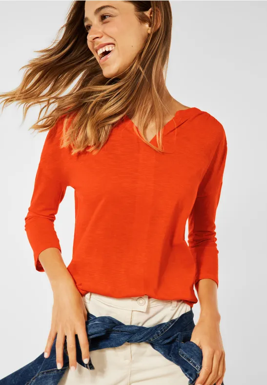 Shirt in tuniekstijl smoked paprika orange