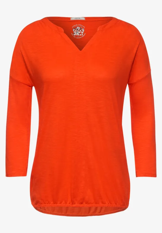 Shirt in tuniekstijl smoked paprika orange