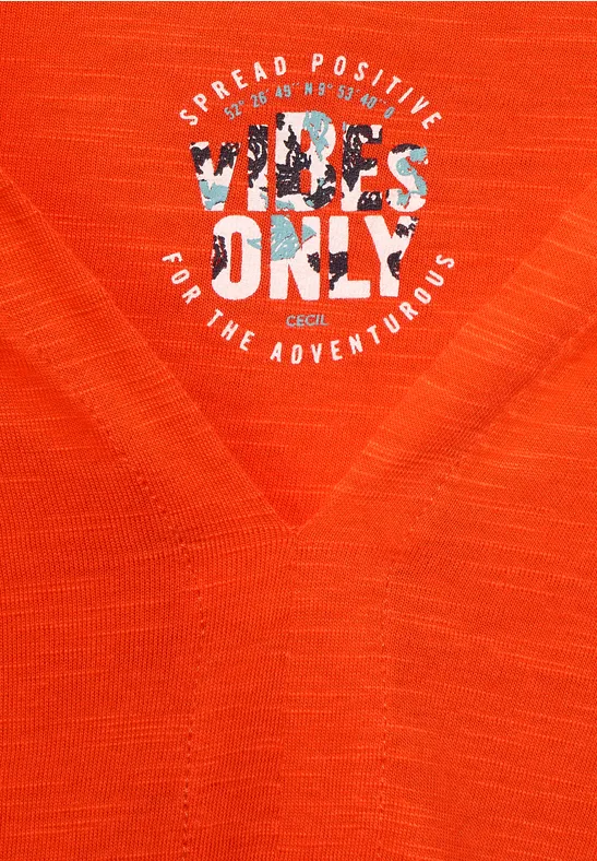 Shirt in tuniekstijl smoked paprika orange