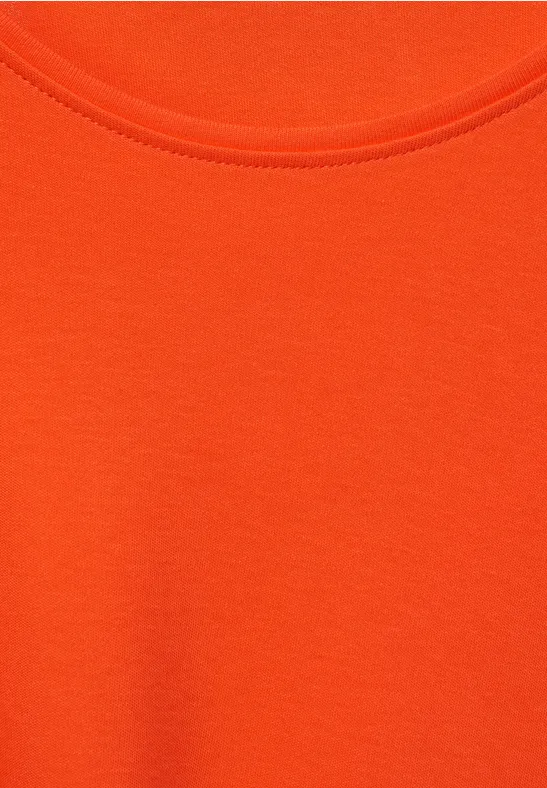 Basic effen shirt smoked paprika orange