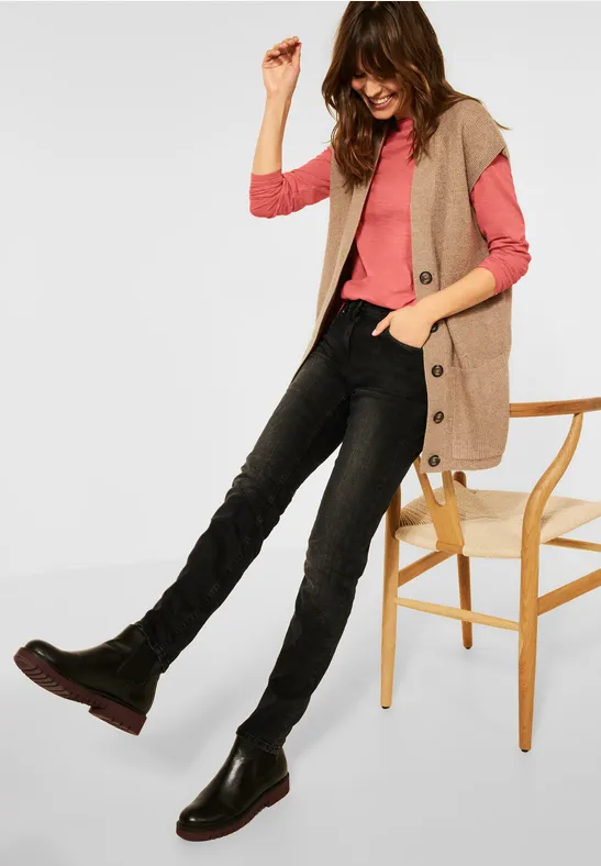 Basic Shirt in Unifarbe rose pepper
