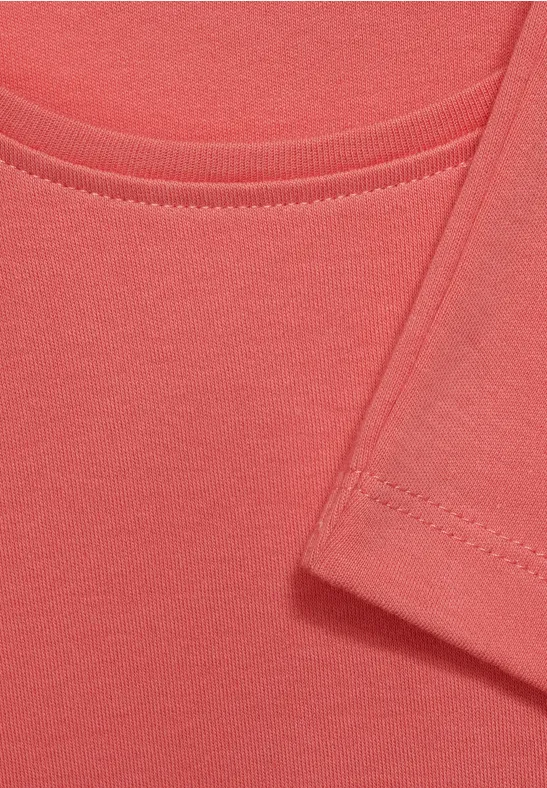 Basic Shirt in Unifarbe rose pepper