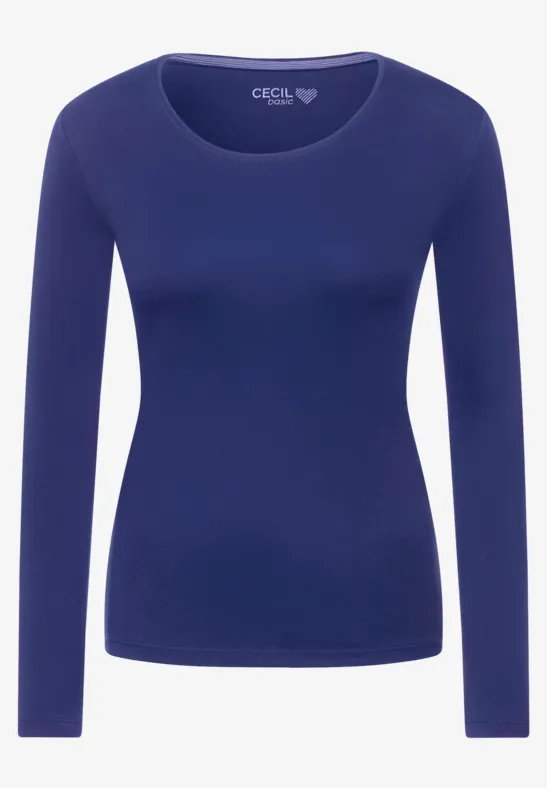 T-shirt basique de couleur unie cosmic blue