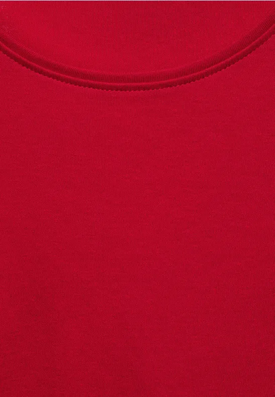 T-shirt basique de couleur unie cherry red