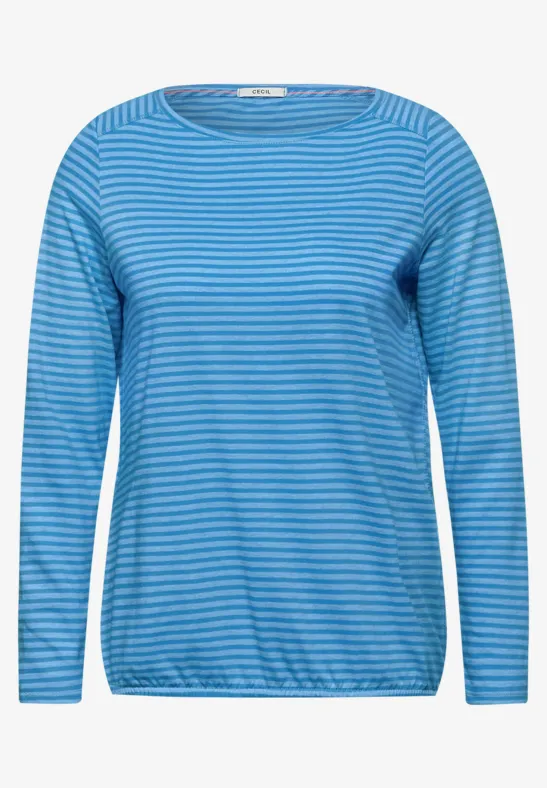 Shirt met gestreept patroon mountain blue