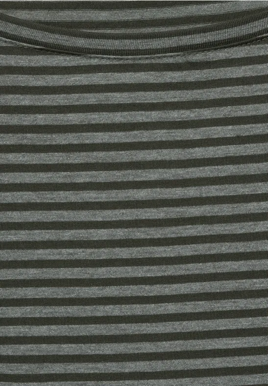 Shirt met gestreept patroon utility olive