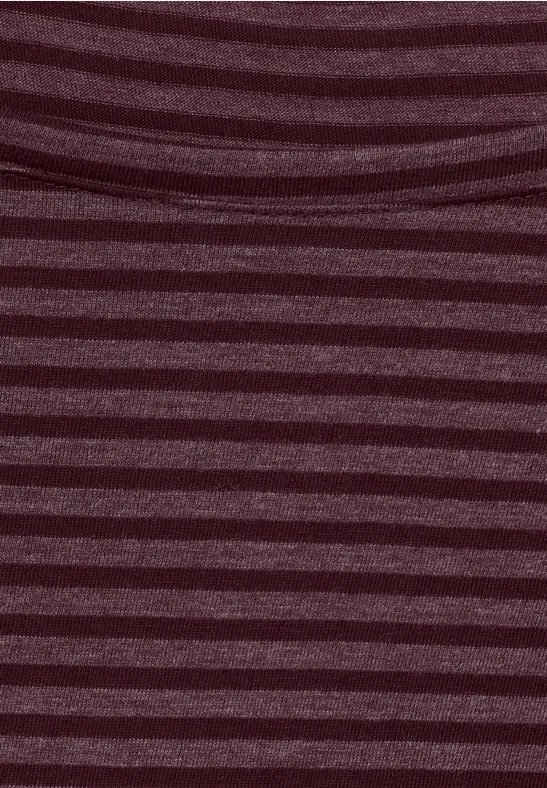 Shirt met gestreept patroon red grape
