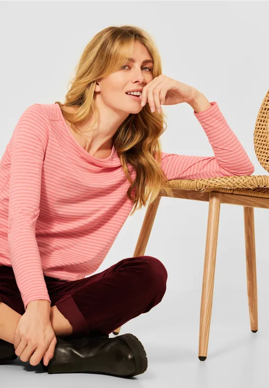 Shirt met gestreept patroon rose pepper