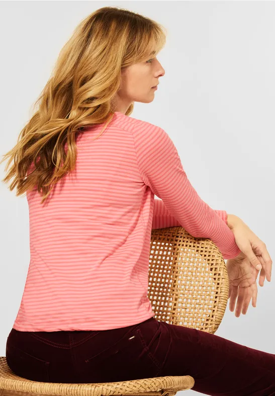 Shirt met gestreept patroon rose pepper