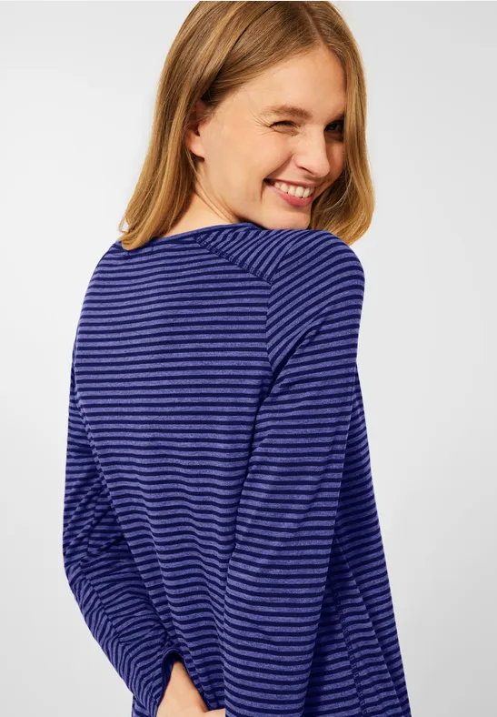 Shirt met gestreept patroon cosmic blue