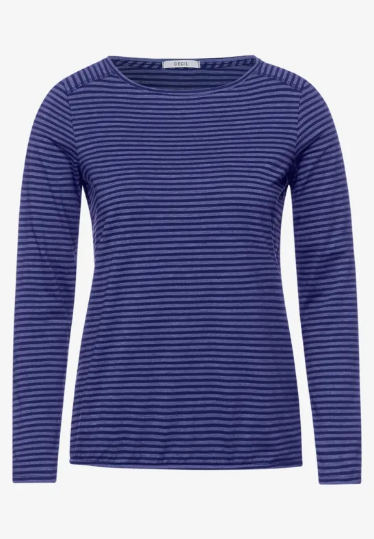 Shirt met gestreept patroon cosmic blue