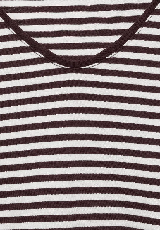 Shirt met gestreept patroon red grape
