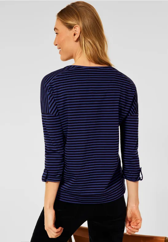 Shirt met gestreept patroon cosmic blue