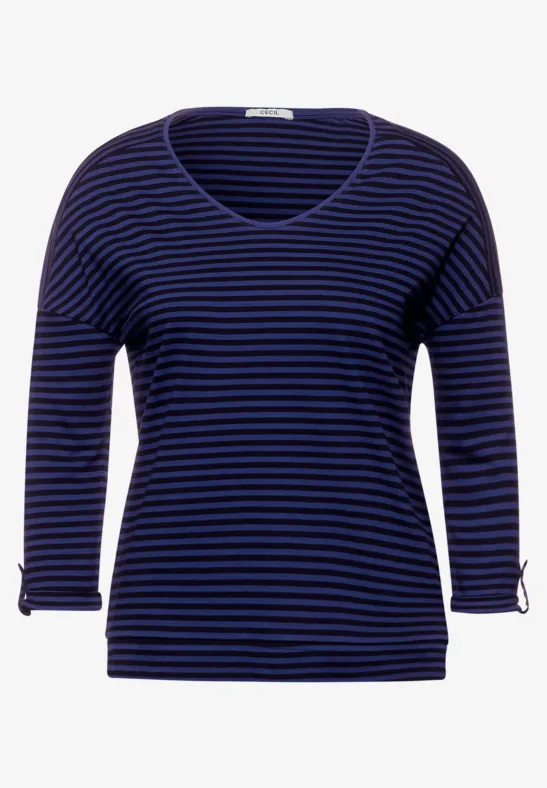 Shirt met gestreept patroon cosmic blue