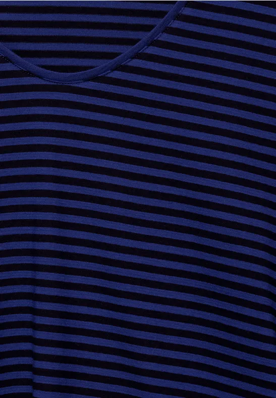 Shirt met gestreept patroon cosmic blue