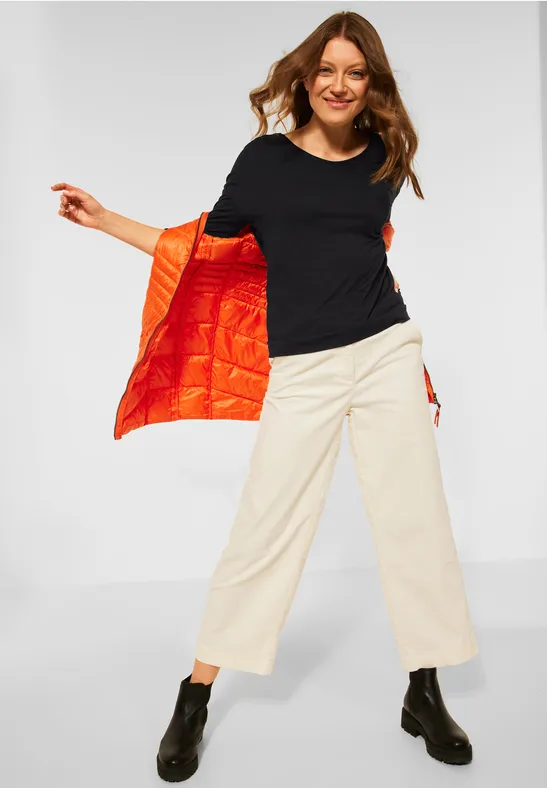 Shirt met V-hals Black
