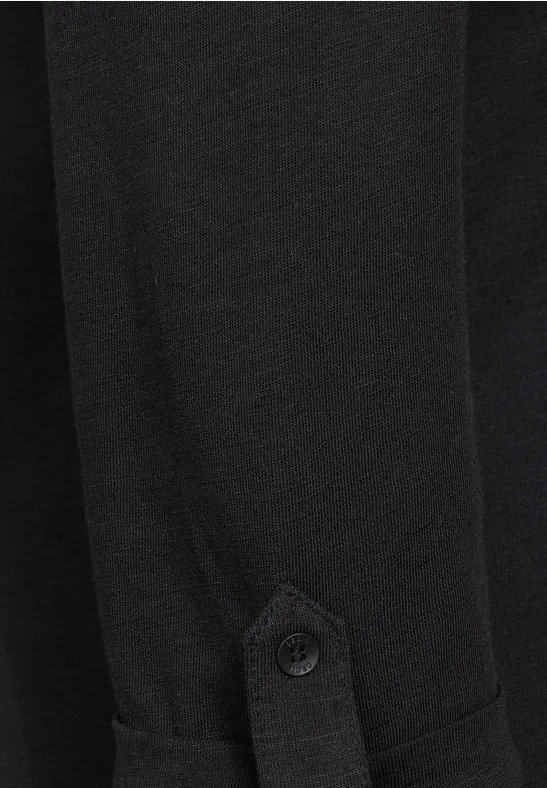 Shirt met V-hals Black