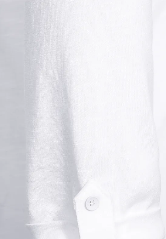 Shirt met V-hals pure off white