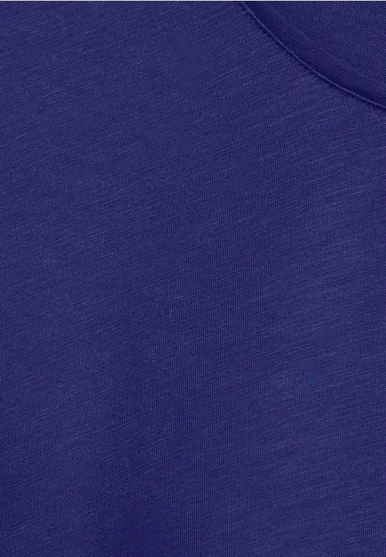 Shirt met V-hals cosmic blue