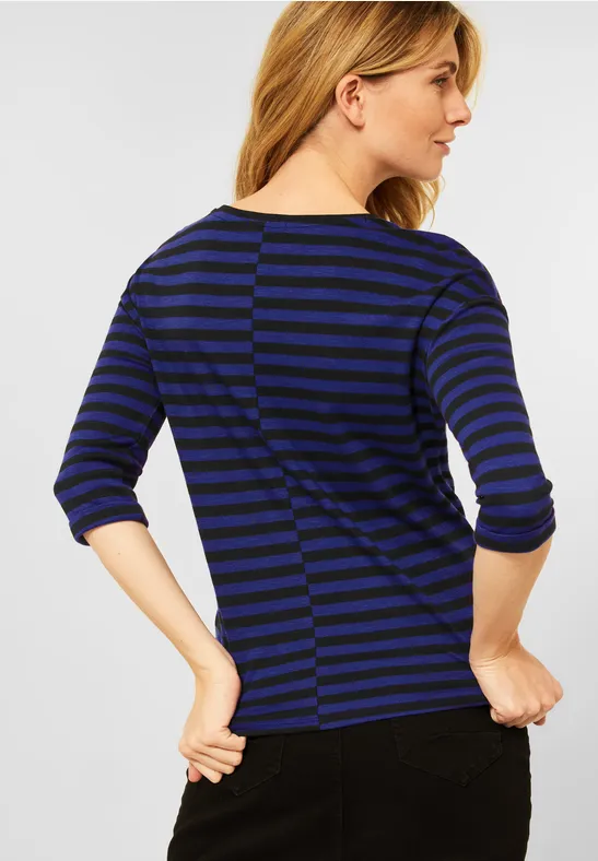 Shirt met gestreept patroon cosmic blue