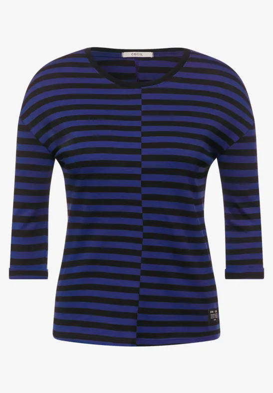 Shirt met gestreept patroon cosmic blue