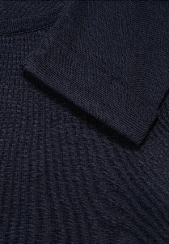 Shirt in effen kleur deep blue