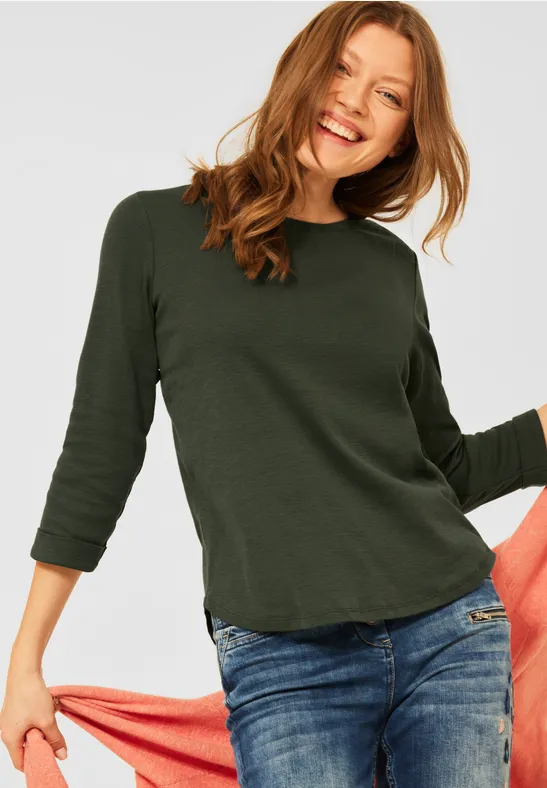 Shirt in effen kleur utility olive