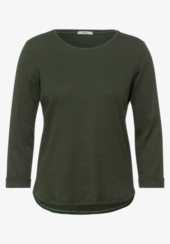 Shirt in effen kleur utility olive
