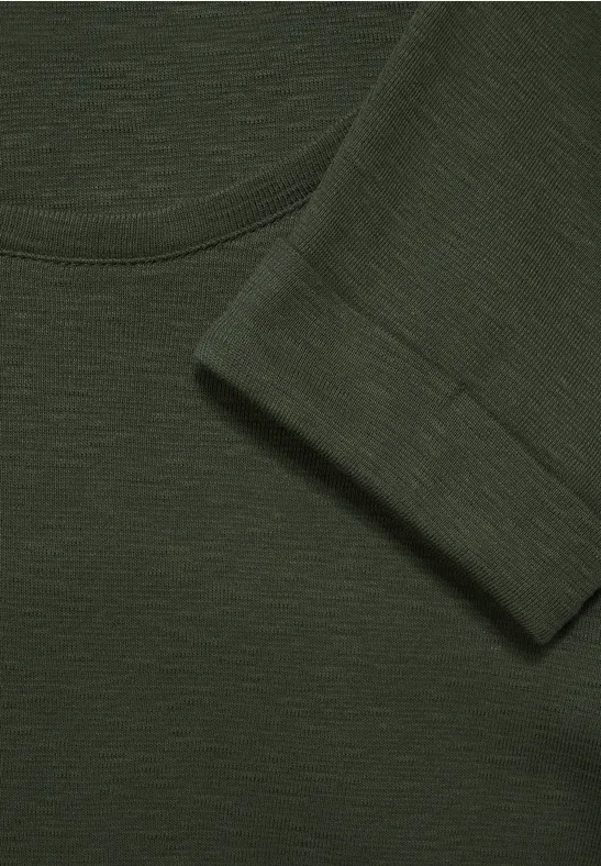 Shirt in effen kleur utility olive