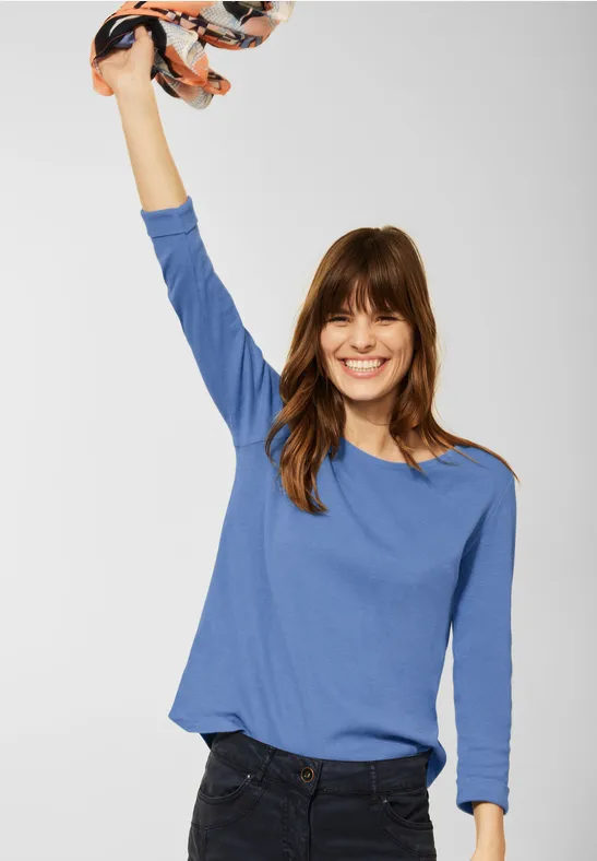 Shirt in effen kleur forever blue
