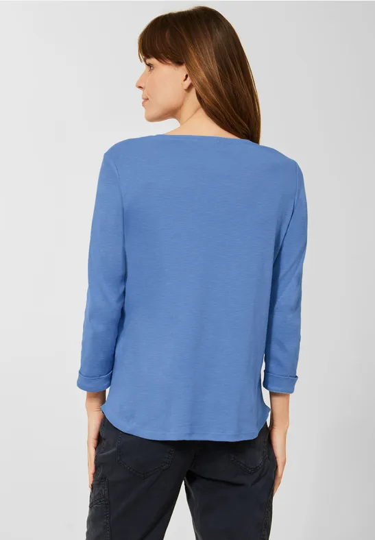 Shirt in effen kleur forever blue